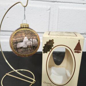 Vintage Krebs Masters on Silk Christmas Ornament